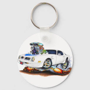 1974-76 Trans Am White-Blue Car Key Ring