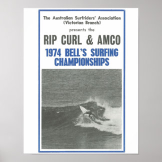 1974 Bells Surfing Championships, surf competition Poster