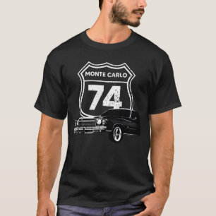 1974 Monte Carlo Front Side View with Model Year  T-Shirt