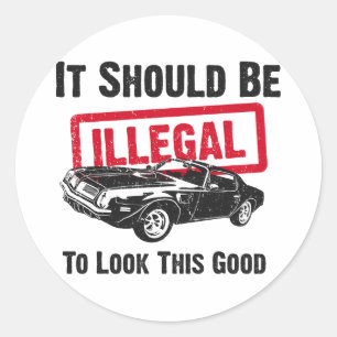 1974 Pontiac Firebird 455 Trans Am Classic Round Sticker