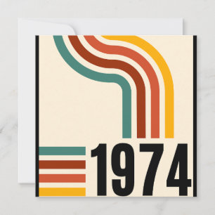 1974 Retro Vintage Poster 50th Birthday Invitation