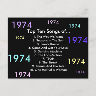 1974 Songs Postcard