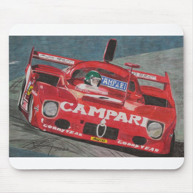 1975 Alfa Romeo  T33:TT:12 Mouse Mat (Front)