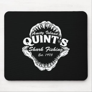 1975 Amity Island Quint's Shark Fishing Clic Retro Mouse Mat