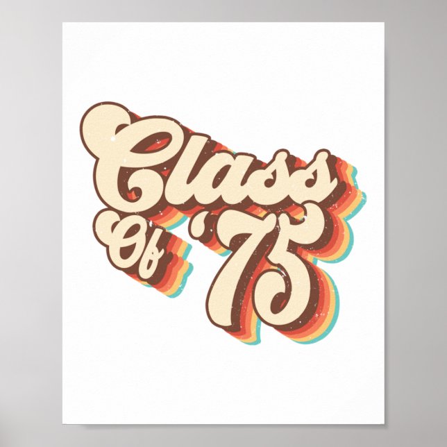 1975 Cl Reunion Retro Cl Of 75 High School Graduat Poster (Front)