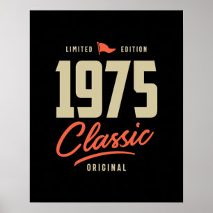 1975 Classic Birthday Gift Poster
