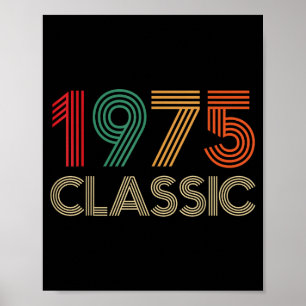 1975 Clic 50th Birthday For Men Women 50 Year Old Poster