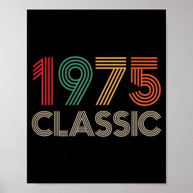 1975 Clic 50th Birthday For Men Women 50 Year Old  Poster (Front)