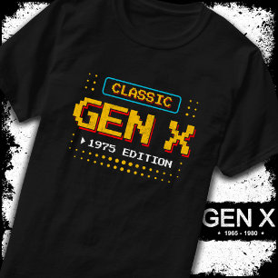 1975 Gen X Classic Retro Gamer Gaming Birthday T-Shirt