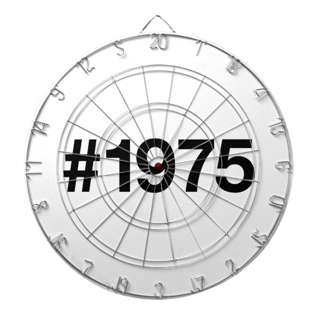 1975 Hashtag 50 Years Birthday Anniversary Dartboard (Front)