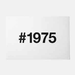 1975 Hashtag 50 Years Birthday Anniversary Doormat