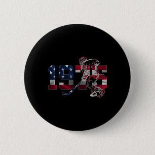 1975 Ice Hockey 50th Birthday 6 Cm Round Badge