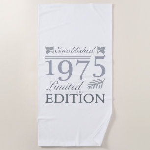 1975 Limited Edition 50th Birthday Beach Towel