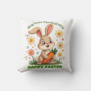 1975 Retro Spring Bunny Cushion