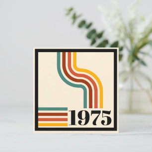 1975 Retro Stripe Vintage Poster Invitation