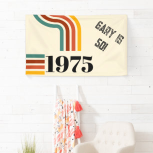 1975 Retro Vintage Poster 50th Birthday Banner