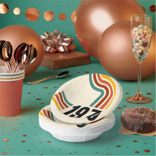 1975 Retro Vintage Poster 50th Birthday Paper Plate