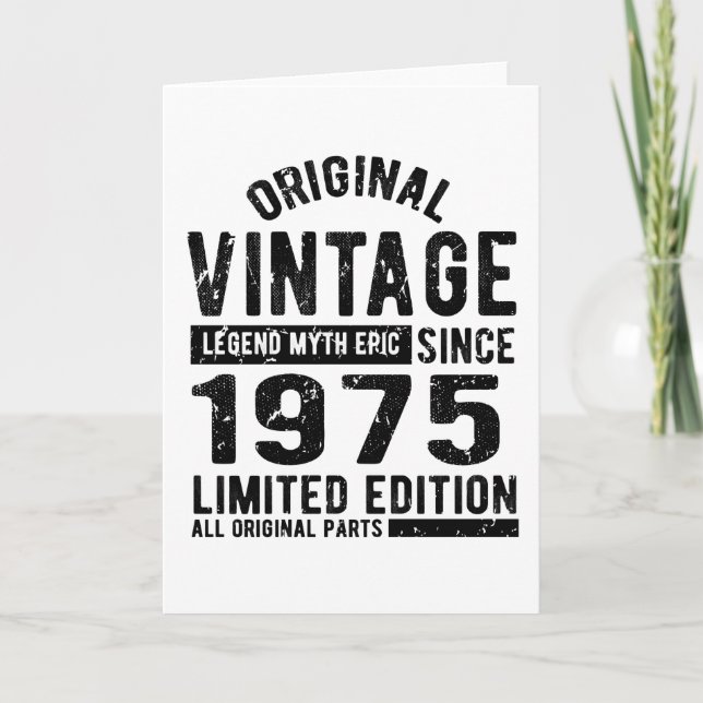 1975 Vintage Birthday Card (Front)