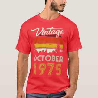 1975 Vintage October Birthday Gif T-Shirt
