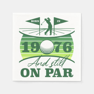 1976 50th Birthday Golf Lovers Napkin