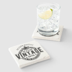 1976 50th Birthday Vintage Aged to perfection Stone Coaster