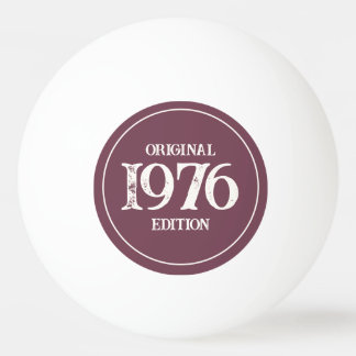 1976 Original Edition on maroon Ping Pong Ball
