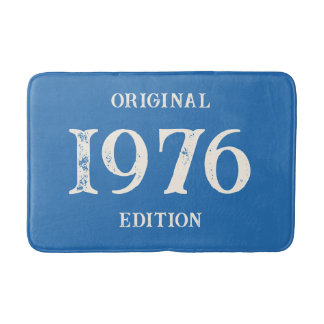 1976 Original Edition on ocean blue Bath Mat