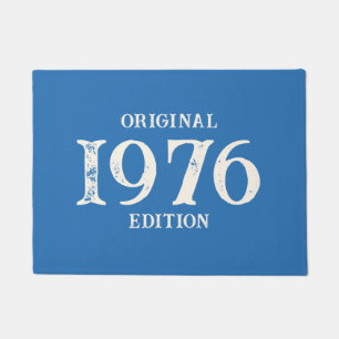1976 Original Edition on ocean blue Doormat