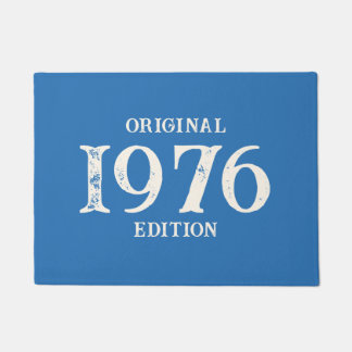 1976 Original Edition on ocean blue Doormat