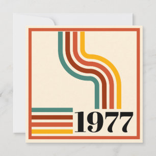 1976 Retro Stripe Vintage Poster Orange Thank You  Invitation