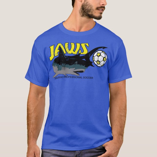 1976 San Diego Jaws Vintage Soccer T-Shirt (Front)