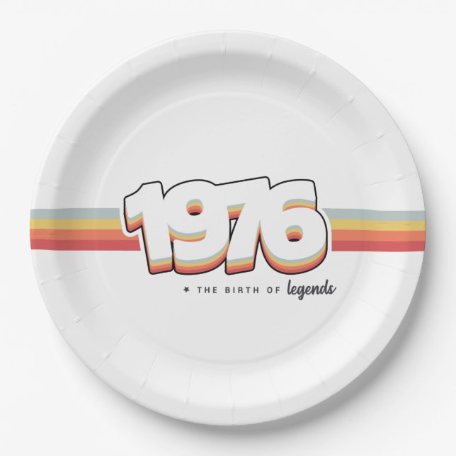 1976 The birth of legends Paper Plate (Front)
