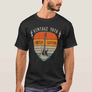 1976 Vintage Birthday Limited Edition Pick Guitar T-Shirt