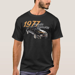 1977 77 trans am vintage black car MUSCLE CARS 70s T-Shirt