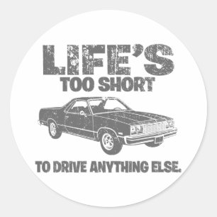 1977 Chevrolet El Camino Classic Round Sticker