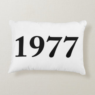 1977 for birthdays, anniversaries, celebrations decorative cushion