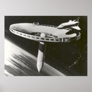 1977 NASA Space Station Concept Poster