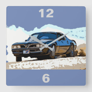 1977 TRANS AM SQUARE WALL CLOCK