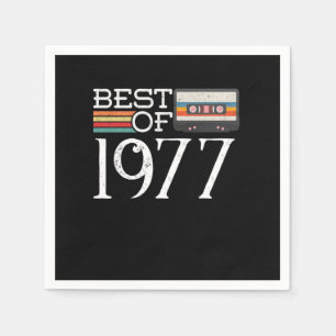 1977 Vintage 43 rd Birthday Anniversary Gift Napkin