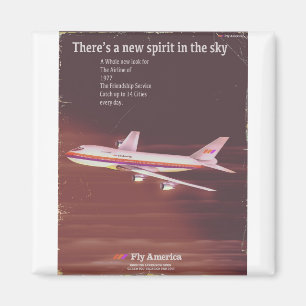 1977 vintage style Airliner poster Magnet