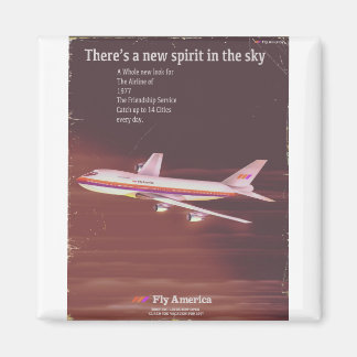 1977 vintage style Airliner poster Magnet