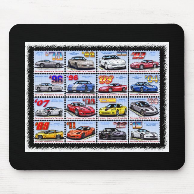 1978-2013 Special Edition Corvette Montage Mouse Mat (Front)