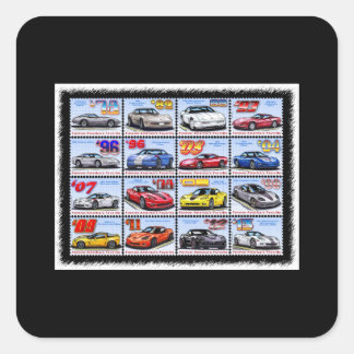 1978-2013 Special Edition Corvette Montage Square Sticker