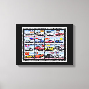 1978-2013 Special Edition Corvettes Montage Canvas Print