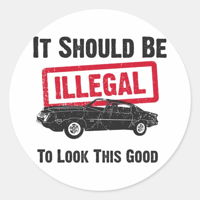 1978 Chevrolet Camaro Z28 Classic Round Sticker (Front)