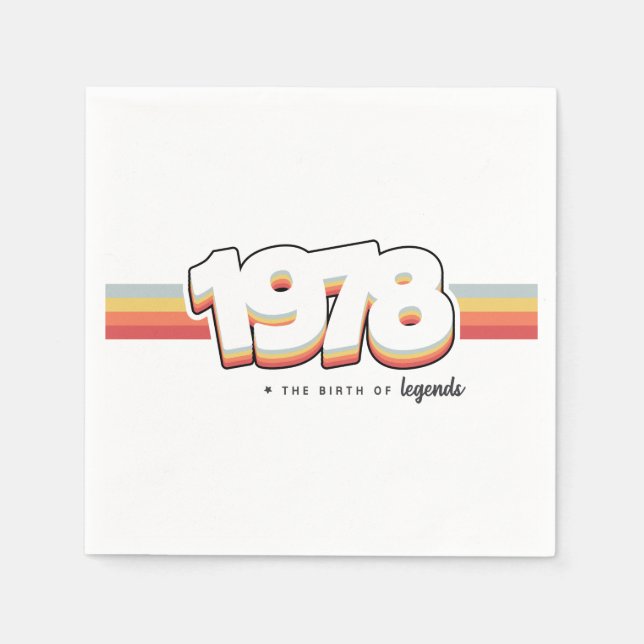 1978 The birth of legends Napkin (Front)