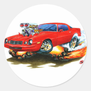 1979-81 Camaro Red Car Classic Round Sticker