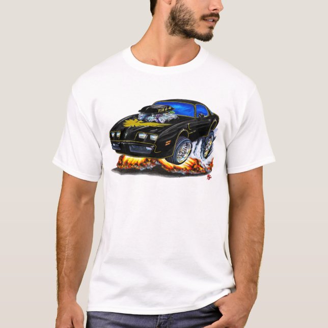 1979-81 Trans Am Black-Gold Car T-Shirt (Front)
