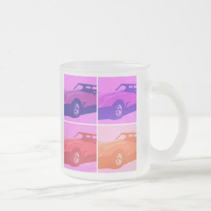 1979 Classic Cars Frosted Glass Coffee Mug