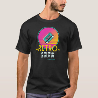 1979 Classic Retro Vintage Sunset Tape Cassette Mu T-Shirt